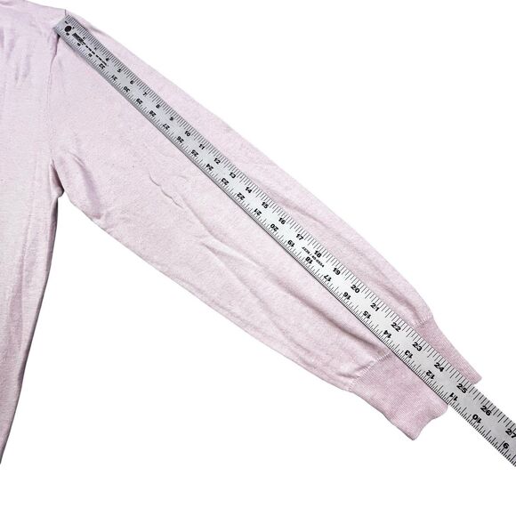 Vintage J Crew Sweater XL Pink Linen Cotton Blend Crew Neck Soft Casual - Picture 9 of 9